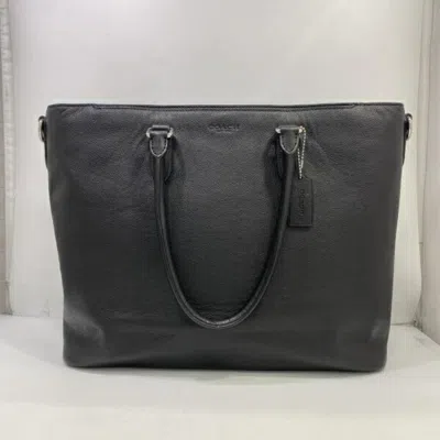 Pre-owned Coach Black Leather Tote Bag ()