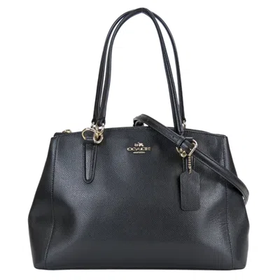 Pre-owned Coach Black Leather Tote Bag ()