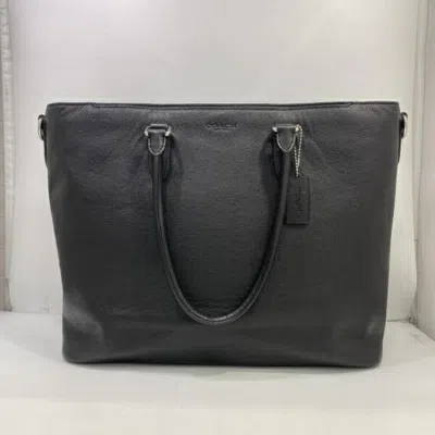 Pre-owned Coach Black Leather Tote Bag ()