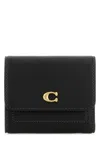 Coach New York Black Leather Wallet In Black