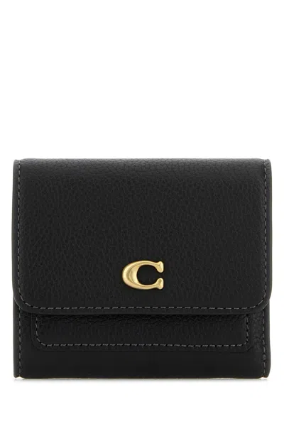 COACH COACH BLACK LEATHER WALLET