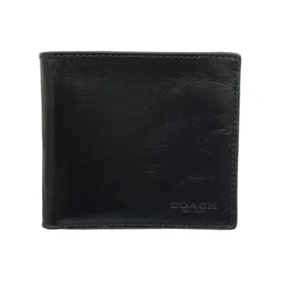 Pre-owned Coach Black Leather Wallet (bi-fold) ()