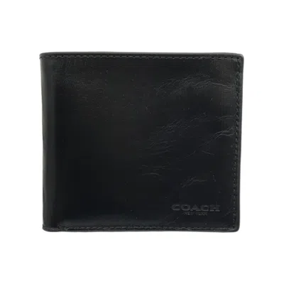 Pre-owned Coach Black Leather Wallet (bi-fold) ()