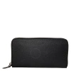 Coach Black Men's Accordion Wallet In Crossgrain Leather In Black