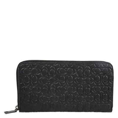 Coach Black Men's Travel Wallet In Signature Leather