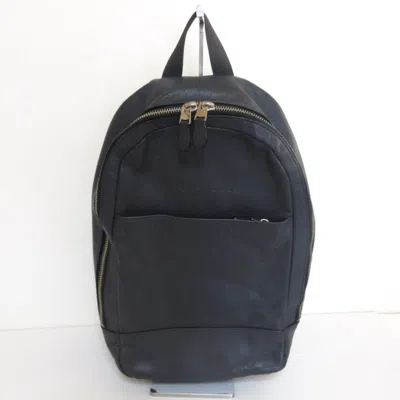 Pre-owned Coach Black Navy Leather Backpack () In Multi