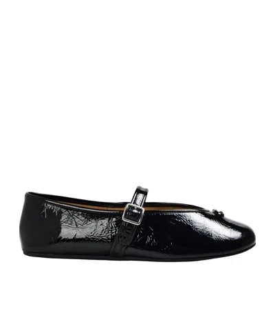 Coach Black Patent Leather Mary Jane Flats
