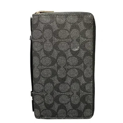 Pre-owned Coach Black Pvc Coin Purse/coin Case ()