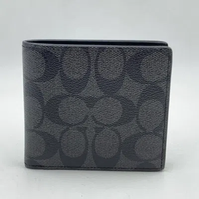 Pre-owned Coach Black Pvc Leather Wallet (bi-fold) ()