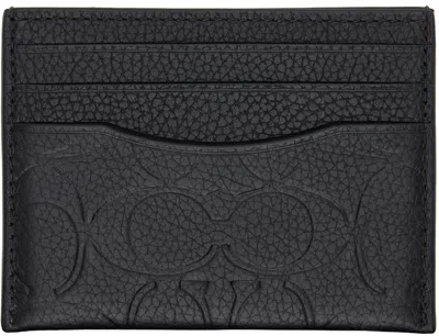 Coach Black Signature Leather Card Holder