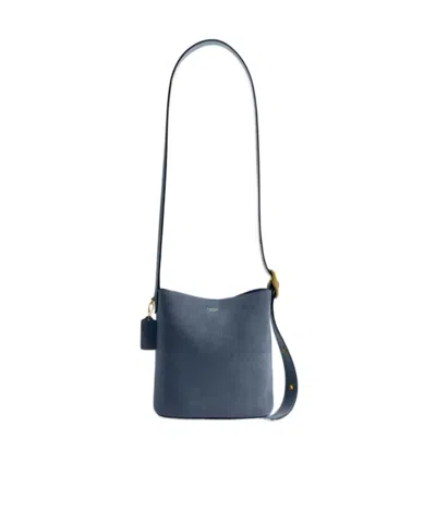 Coach Bleecker 21 Bucket Bag In Blue