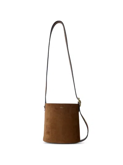 Coach Bleecker 21 Suede Bucket Bag In Brown