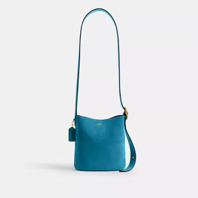 Coach Bleecker Bucket Bag 21 In Blue