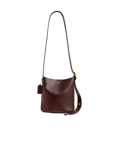 Coach Bleecker Bucket Bag 21 In Burgundy