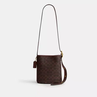 Coach Bleecker Bucket Bag 21 In Signature Canvas In Brown