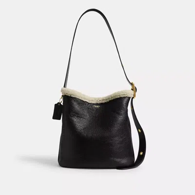 Coach Bleecker Bucket Bag In Shearling