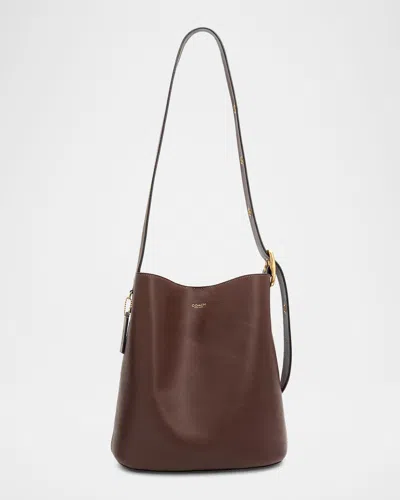 Coach Bleecker Grain Leather Bucket Bag In Brown