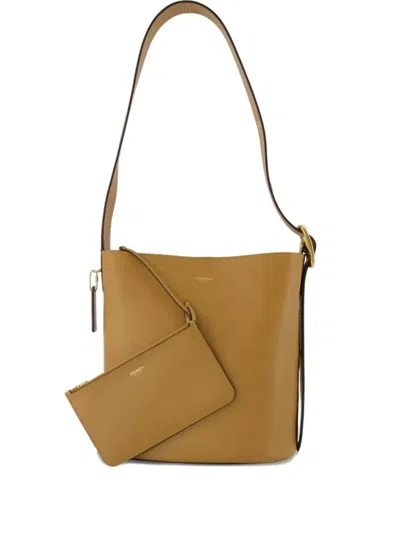 Coach Bleecker Grained Leather Shoulder Bag In Brown