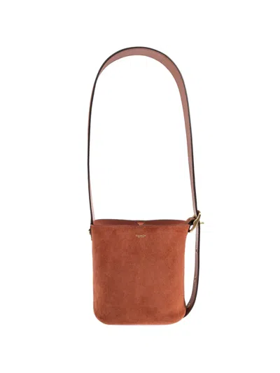 Coach Bleecker Leather Bucket Bag In Brown