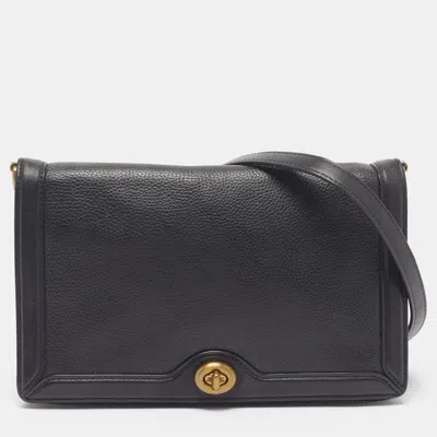 Pre-owned Coach Bleecker Riley Black Leather Crossbody Bag