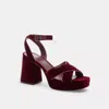 Coach Block Heel Sandal In Burgundy