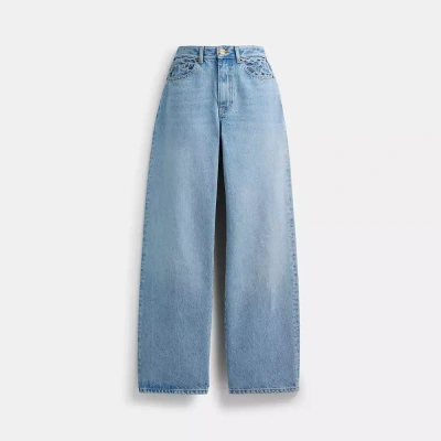 Coach Loose Fit Jeans In Blue