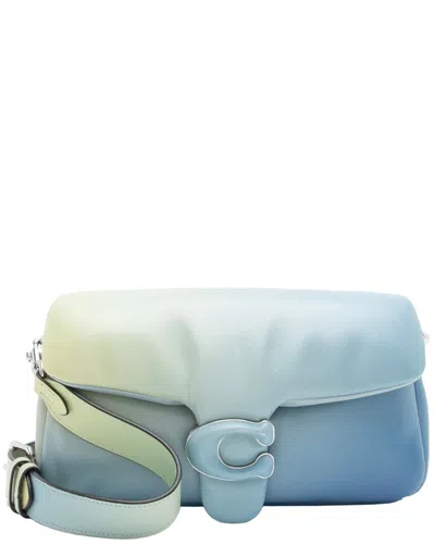 Pre-owned Coach Blue & Green Leather Pillow Tabby 26 Shoulder Bag (authentic Pre-loved)