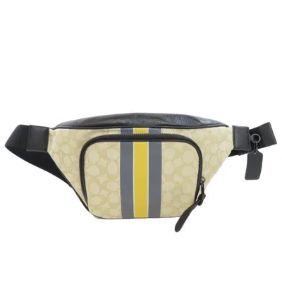 Pre-owned Coach Blue Canvas Fanny Pack Sling Bag () In Multi