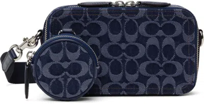Coach Blue Charter Slim Crossbody Bag In Deep Blue