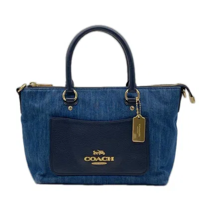 Pre-owned Coach Blue Denim Handbag ()