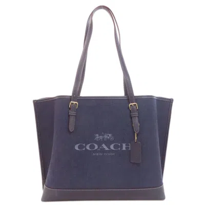 Pre-owned Coach Blue Denim Tote Bag ()