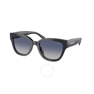 Coach Blue Gradient Cat Eye Ladies Sunglasses Hc8379f 57654l 57 In Black