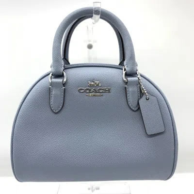 Pre-owned Coach Blue Gray Leather Handbag Shoulder Bag () In Multi
