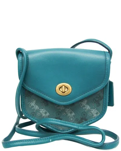 Coach Blue Leather