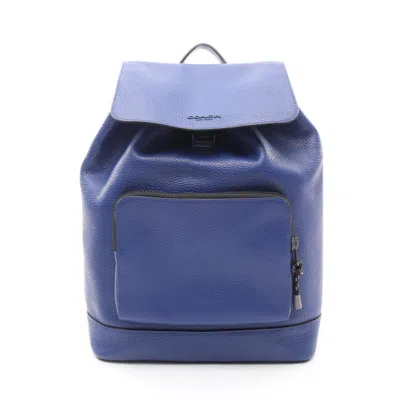 Pre-owned Coach Blue Leather Backpack ()