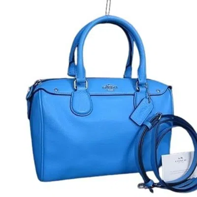 Pre-owned Coach Blue Leather Handbag Shoulder Bag Tote Bag ()