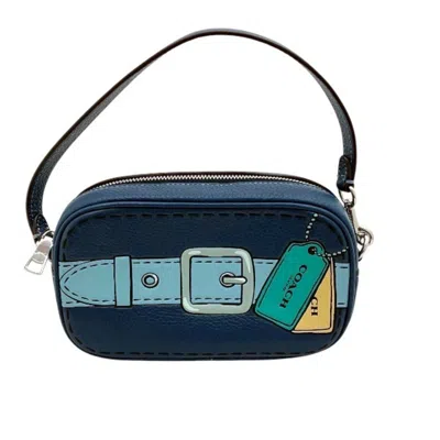 Pre-owned Coach Blue Leather Pouch ()
