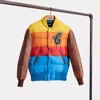 Coach Restored Hybrid Varsity Jacket In Blue Multi