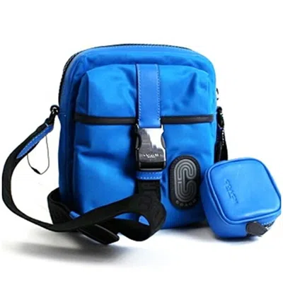 Pre-owned Coach Blue Nylon Leather Shoulder Bag ()