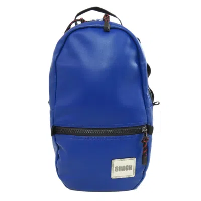 Pre-owned Coach Blue Pvc Backpack ()