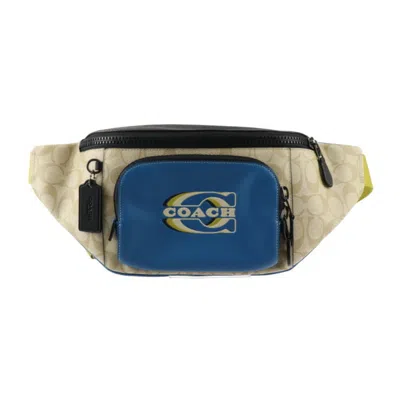 Pre-owned Coach Blue Pvc Leather Fanny Pack () In Multi