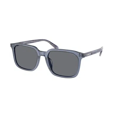 Coach Blue Square Men's Sunglasses Hc8411u 582087 55 In Metallic