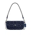 Coach Bolsa Brook Flap Chain Signature Denim  - Azul In Black