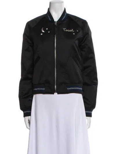 Pre-owned Coach Bomber Jacket In Black