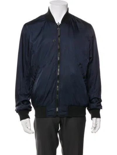 Pre-owned Coach Bomber Jacket In Blue
