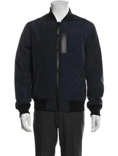 Pre-owned Coach Bomber Jacket In Blue