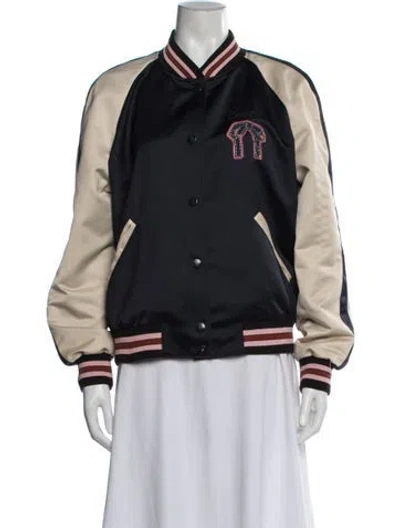 Pre-owned Coach Bomber Jacket In Blue