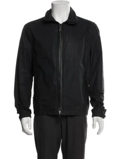 Pre-owned Coach Bomber Jacket In Blue