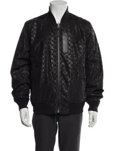 Pre-owned Coach Bomber Jacket In Gray