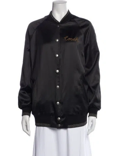 Pre-owned Coach Bomber Jacket In Gray